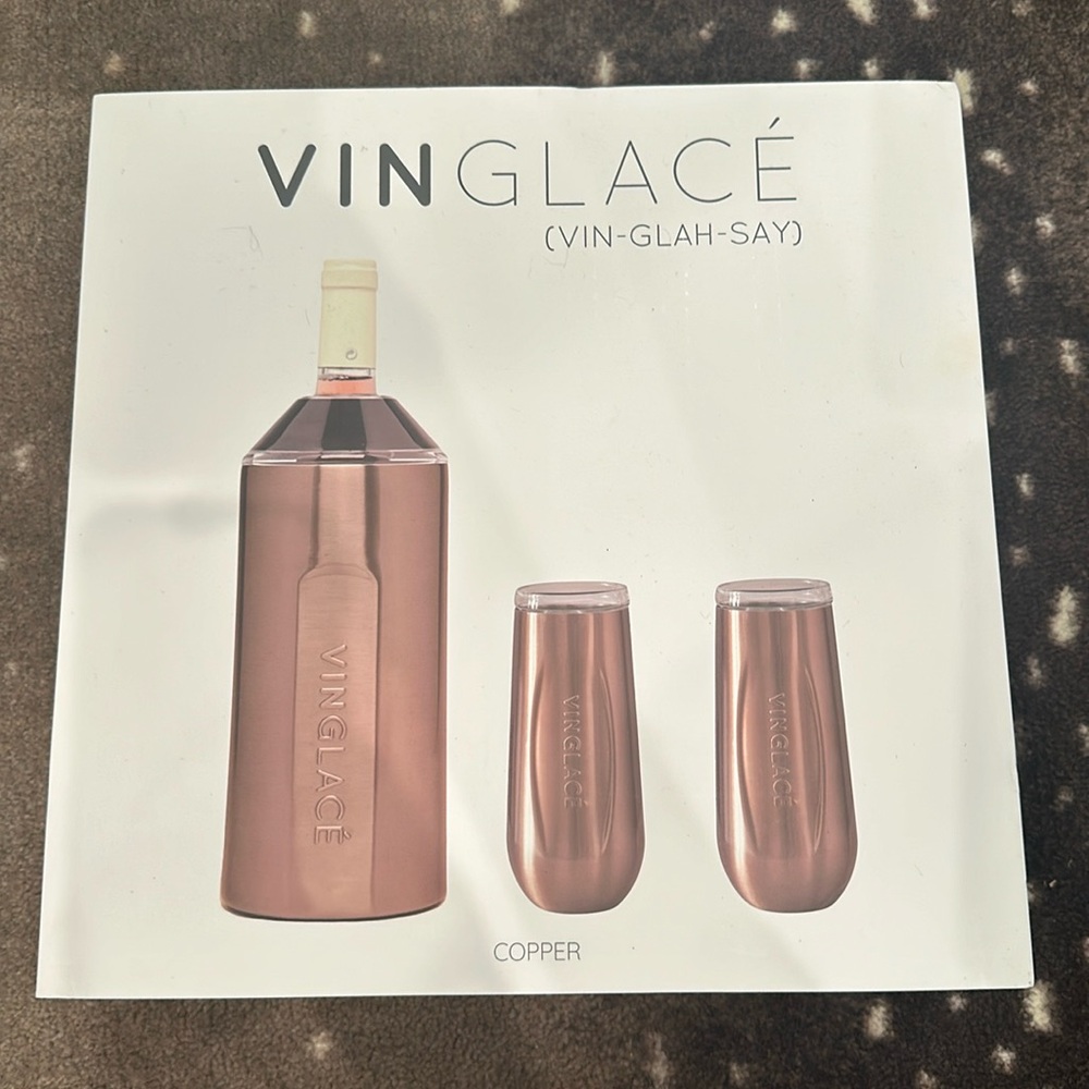 Brand new in box Vinglace set - copper color